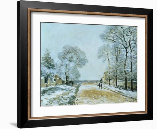 La Route, Effet de Neige, 1876-Alfred Sisley-Framed Giclee Print