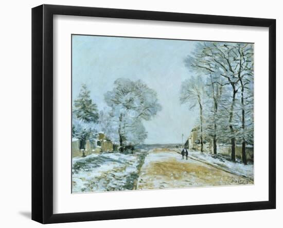 La Route, Effet de Neige, 1876-Alfred Sisley-Framed Giclee Print