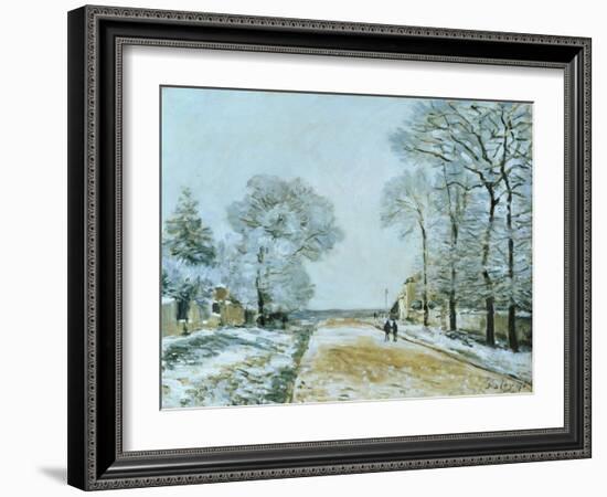 La Route, Effet de Neige, 1876-Alfred Sisley-Framed Giclee Print