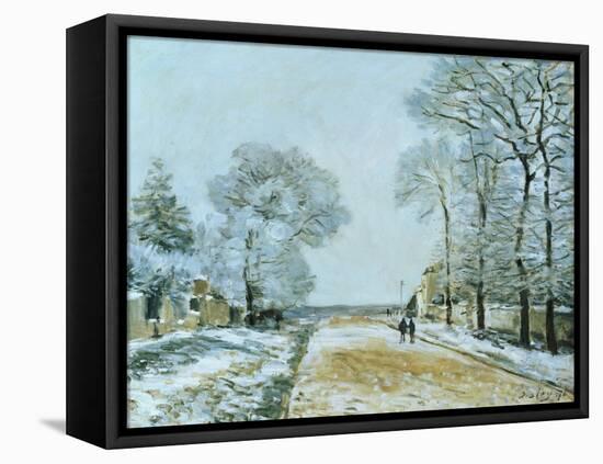 La Route, Effet de Neige, 1876-Alfred Sisley-Framed Premier Image Canvas