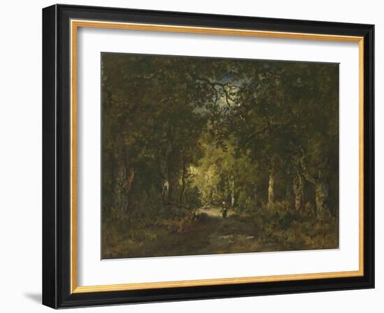 La Route sous-bois-Narcisse Diaz de la Pena-Framed Giclee Print