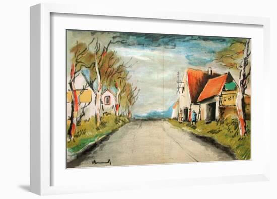 La Route-Maurice De Vlaminck-Framed Collectable Print