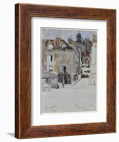 La Rue Notre Dame, Dieppe, with Quai Duquesne in the Foreground, c.1899-Walter Richard Sickert-Framed Giclee Print