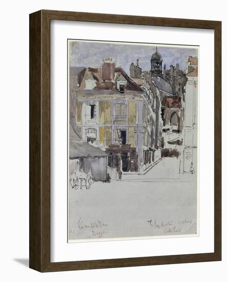 La Rue Notre Dame, Dieppe, with Quai Duquesne in the Foreground, c.1899-Walter Richard Sickert-Framed Giclee Print