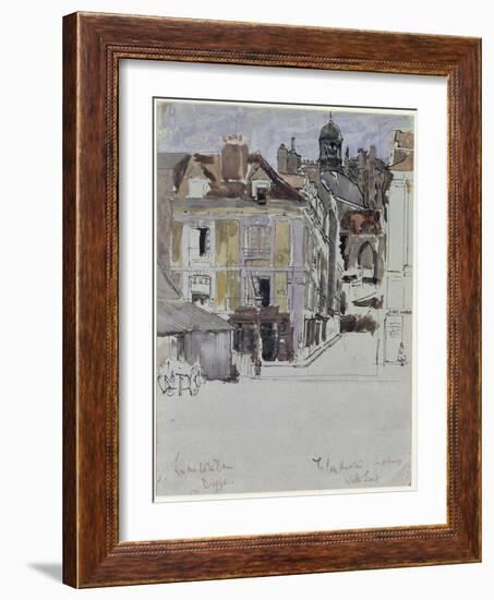 La Rue Notre Dame, Dieppe, with Quai Duquesne in the Foreground, c.1899-Walter Richard Sickert-Framed Giclee Print