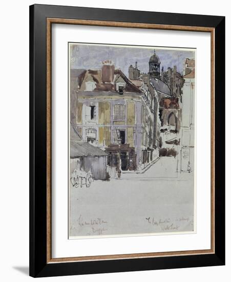 La Rue Notre Dame, Dieppe, with Quai Duquesne in the Foreground, c.1899-Walter Richard Sickert-Framed Giclee Print