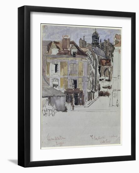 La Rue Notre Dame, Dieppe, with Quai Duquesne in the Foreground, c.1899-Walter Richard Sickert-Framed Giclee Print