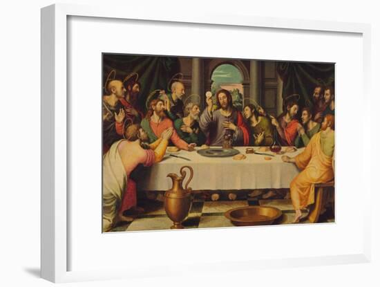 'La Sagrada Cena', (he Last Supper), 1562, (c1934)-Juan De juanes-Framed Giclee Print