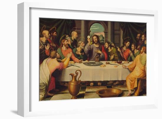 'La Sagrada Cena', (he Last Supper), 1562, (c1934)-Juan De juanes-Framed Giclee Print