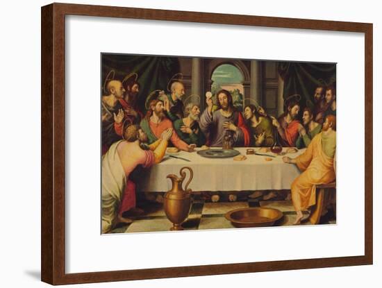 'La Sagrada Cena', (he Last Supper), 1562, (c1934)-Juan De juanes-Framed Giclee Print