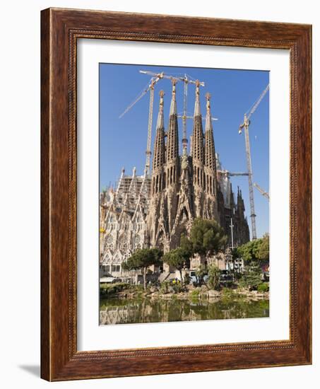 La Sagrada Familia by Antoni Gaudi, UNESCO World Heritage Site, Barcelona, Catalonia, Spain, Europe-Sergio Pitamitz-Framed Photographic Print