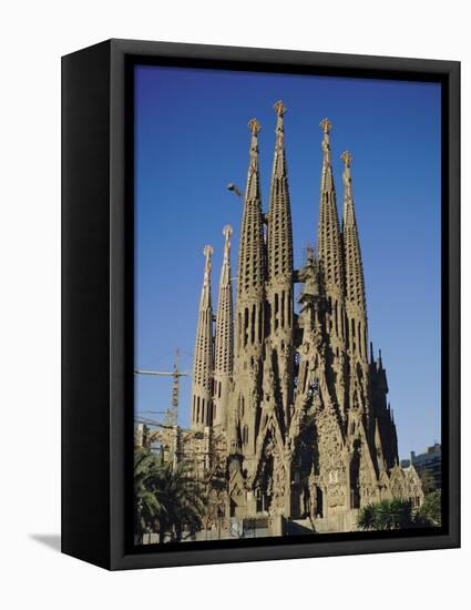 La Sagrada Familia, Gaudi Cathedral, Barcelona, Catalonia (Cataluna) (Catalunya), Spain, Europe-Adina Tovy-Framed Premier Image Canvas