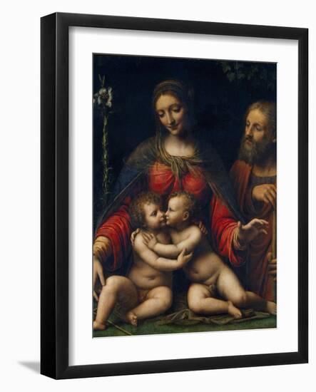 La Sainte Famille Avec Saint Jean Baptiste  (The Holy Family with John the Baptist) Peinture De Be-Bernardino Luini-Framed Giclee Print