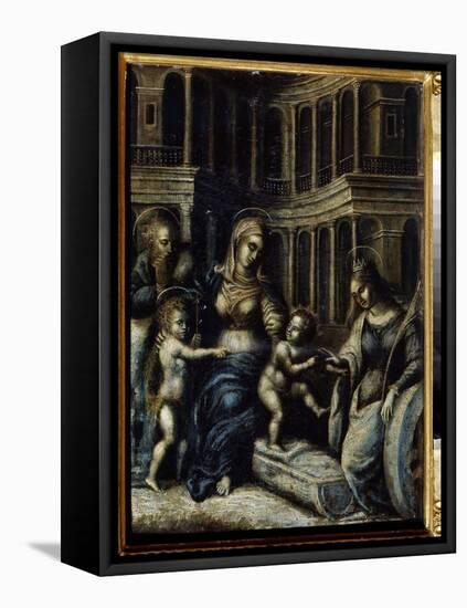 La Sainte Famille Avec Sainte Catherine  Peinture De Giulio Pippi De' Jannuzzi Dit Giulio Romano (-Giulio Romano-Framed Premier Image Canvas