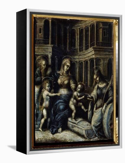 La Sainte Famille Avec Sainte Catherine  Peinture De Giulio Pippi De' Jannuzzi Dit Giulio Romano (-Giulio Romano-Framed Premier Image Canvas