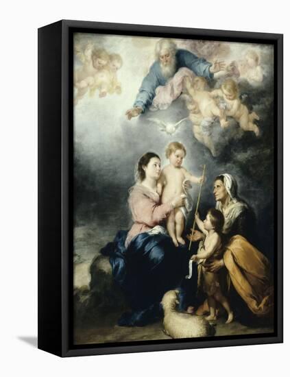 La Sainte Famille, dite la Vierge de Séville-Bartolome Esteban Murillo-Framed Premier Image Canvas