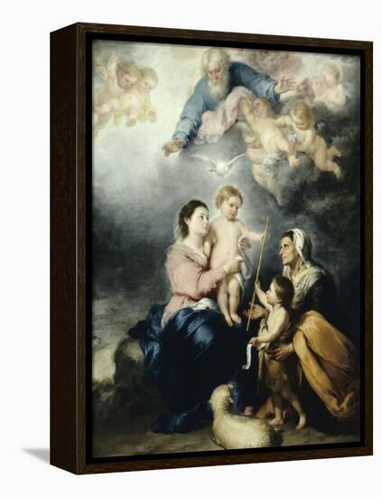 La Sainte Famille, dite la Vierge de Séville-Bartolome Esteban Murillo-Framed Premier Image Canvas