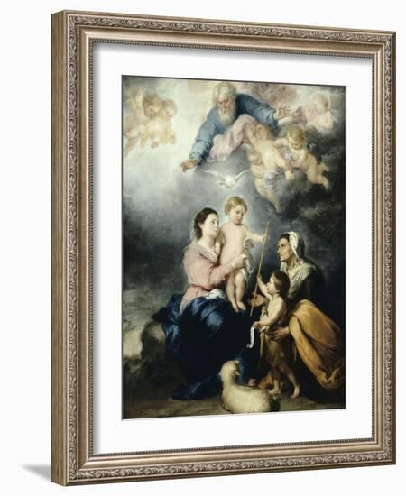 La Sainte Famille, dite la Vierge de Séville-Bartolome Esteban Murillo-Framed Giclee Print