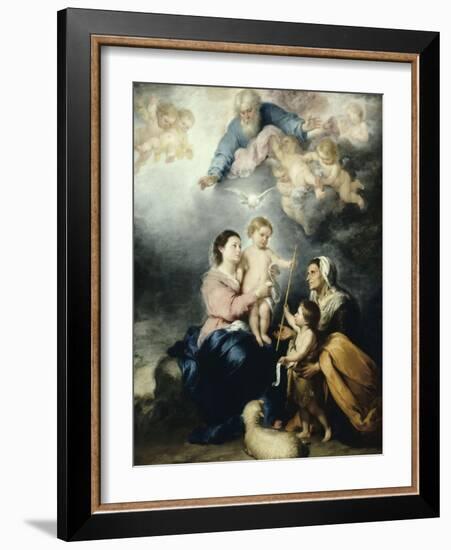 La Sainte Famille, dite la Vierge de Séville-Bartolome Esteban Murillo-Framed Giclee Print