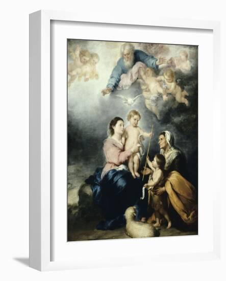 La Sainte Famille, dite la Vierge de Séville-Bartolome Esteban Murillo-Framed Giclee Print