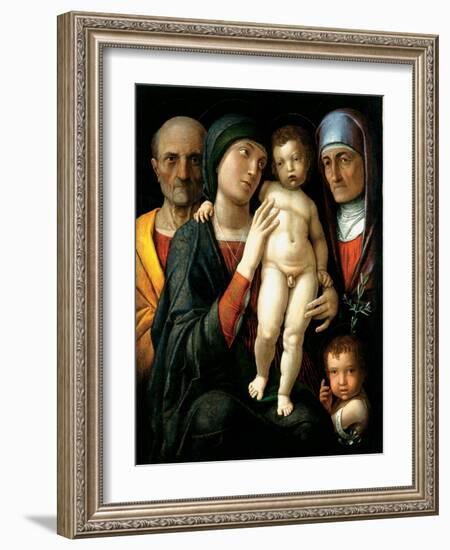 La Sainte Famille (The Holy Family) - Peinture De Andrea Mantegna (1431-1506), Huile Sur Toile (75X-Andrea Mantegna-Framed Giclee Print