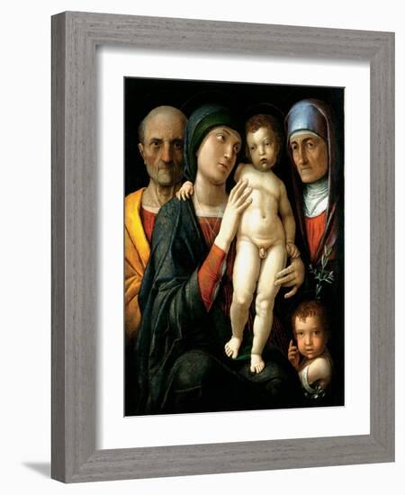 La Sainte Famille (The Holy Family) - Peinture De Andrea Mantegna (1431-1506), Huile Sur Toile (75X-Andrea Mantegna-Framed Giclee Print