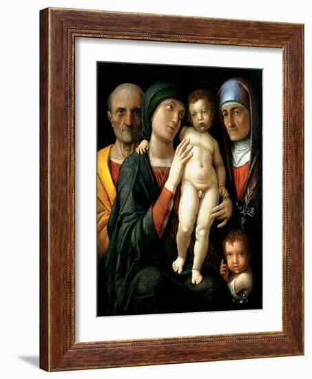 La Sainte Famille (The Holy Family) - Peinture De Andrea Mantegna (1431-1506), Huile Sur Toile (75X-Andrea Mantegna-Framed Giclee Print