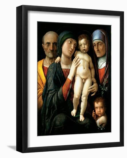 La Sainte Famille (The Holy Family) - Peinture De Andrea Mantegna (1431-1506), Huile Sur Toile (75X-Andrea Mantegna-Framed Giclee Print