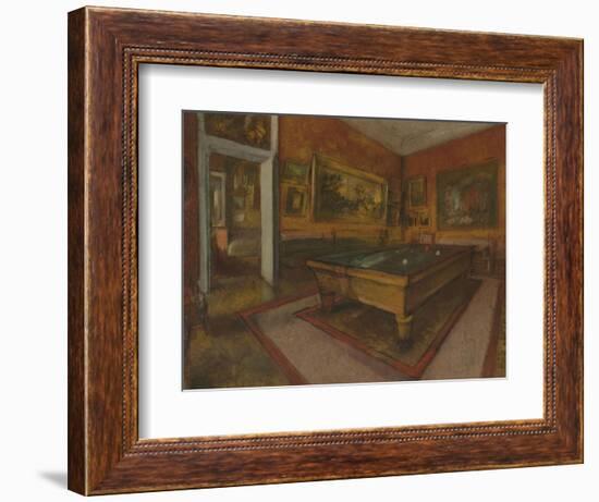 La Salle de billard au Menil Hubert-Edgar Degas-Framed Giclee Print