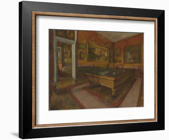 La Salle de billard au Menil Hubert-Edgar Degas-Framed Giclee Print