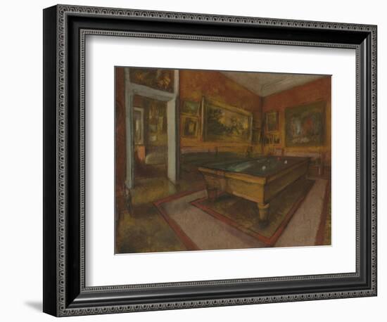 La Salle de billard au Menil Hubert-Edgar Degas-Framed Giclee Print