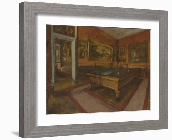 La Salle de billard au Menil Hubert-Edgar Degas-Framed Giclee Print