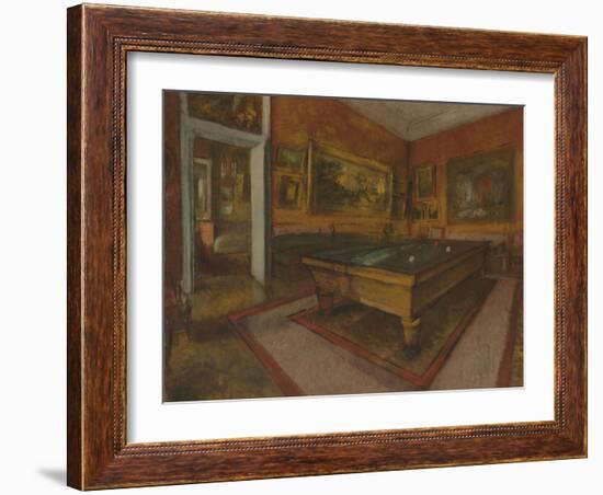 La Salle de billard au Menil Hubert-Edgar Degas-Framed Giclee Print