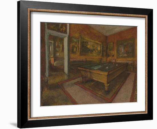 La Salle de billard au Menil Hubert-Edgar Degas-Framed Giclee Print