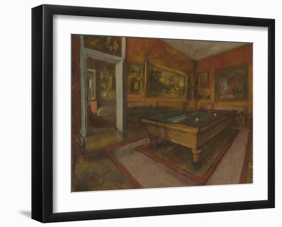 La Salle de billard au Menil Hubert-Edgar Degas-Framed Giclee Print