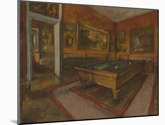 La Salle de billard au Menil Hubert-Edgar Degas-Mounted Giclee Print