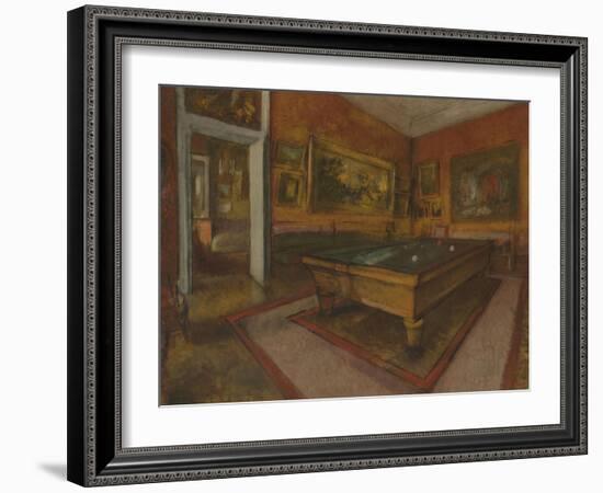 La Salle de billard au Menil Hubert-Edgar Degas-Framed Giclee Print