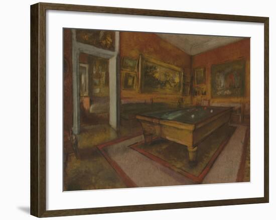 La Salle de billard au Menil Hubert-Edgar Degas-Framed Giclee Print