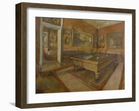 La Salle de billard au Menil Hubert-Edgar Degas-Framed Giclee Print