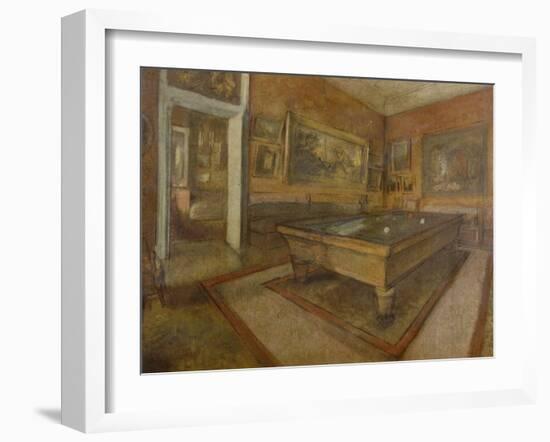 La Salle de billard au Menil Hubert-Edgar Degas-Framed Giclee Print