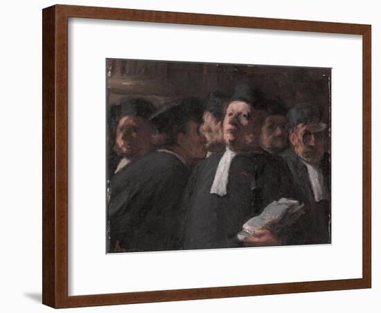 La Salle Des Pas-Perdus Au Palais De Justice-Honore Daumier-Framed Giclee Print