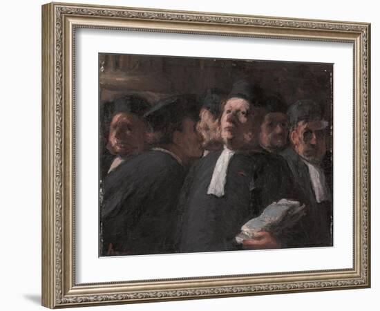 La Salle Des Pas-Perdus Au Palais De Justice-Honore Daumier-Framed Giclee Print