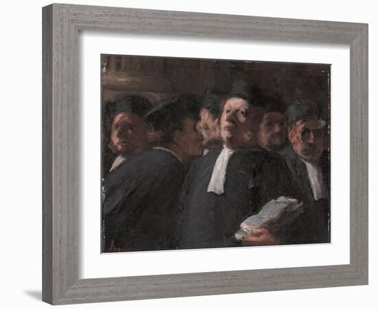 La Salle Des Pas-Perdus Au Palais De Justice-Honore Daumier-Framed Giclee Print