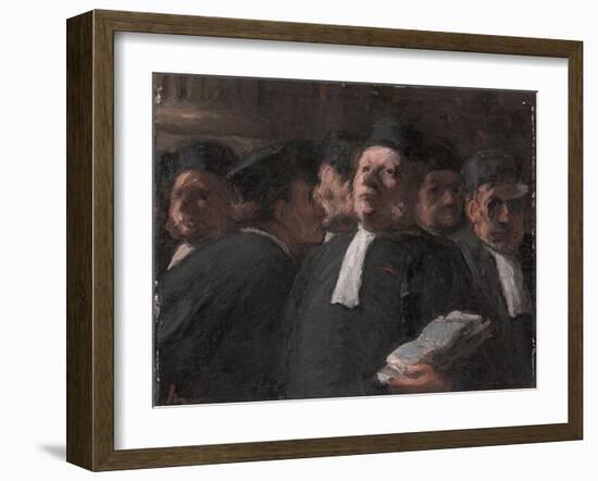 La Salle Des Pas-Perdus Au Palais De Justice-Honore Daumier-Framed Giclee Print