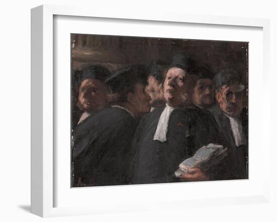 La Salle Des Pas-Perdus Au Palais De Justice-Honore Daumier-Framed Giclee Print