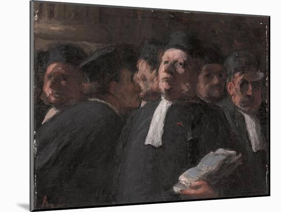 La Salle Des Pas-Perdus Au Palais De Justice-Honore Daumier-Mounted Giclee Print