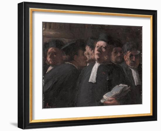 La Salle Des Pas-Perdus Au Palais De Justice-Honore Daumier-Framed Giclee Print