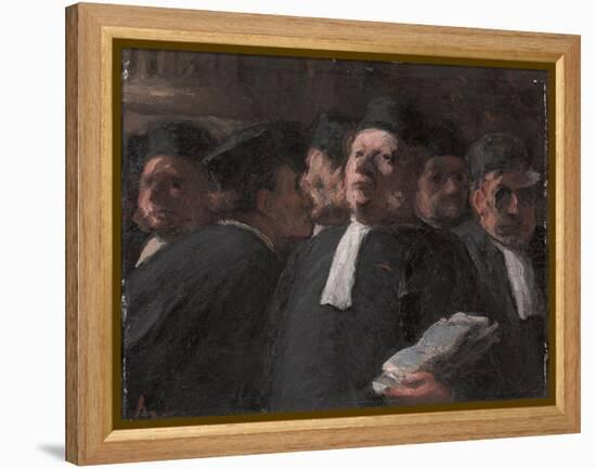 La Salle Des Pas-Perdus Au Palais De Justice-Honore Daumier-Framed Premier Image Canvas