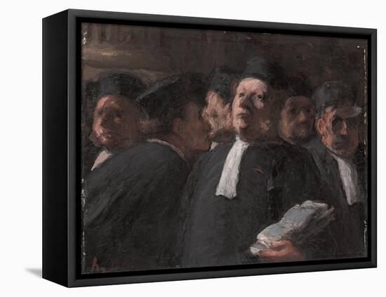 La Salle Des Pas-Perdus Au Palais De Justice-Honore Daumier-Framed Premier Image Canvas