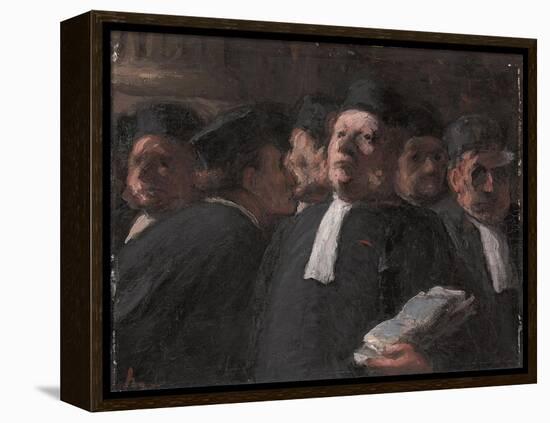 La Salle Des Pas-Perdus Au Palais De Justice-Honore Daumier-Framed Premier Image Canvas